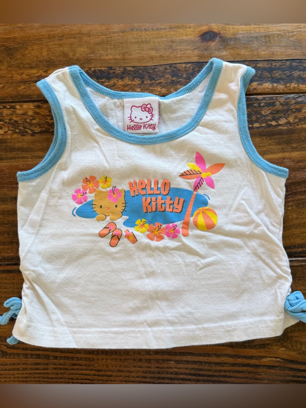 Vintage Y2K Sanrio Hello Kitty Tank Top Shirt Size XS 3/4 2000s.